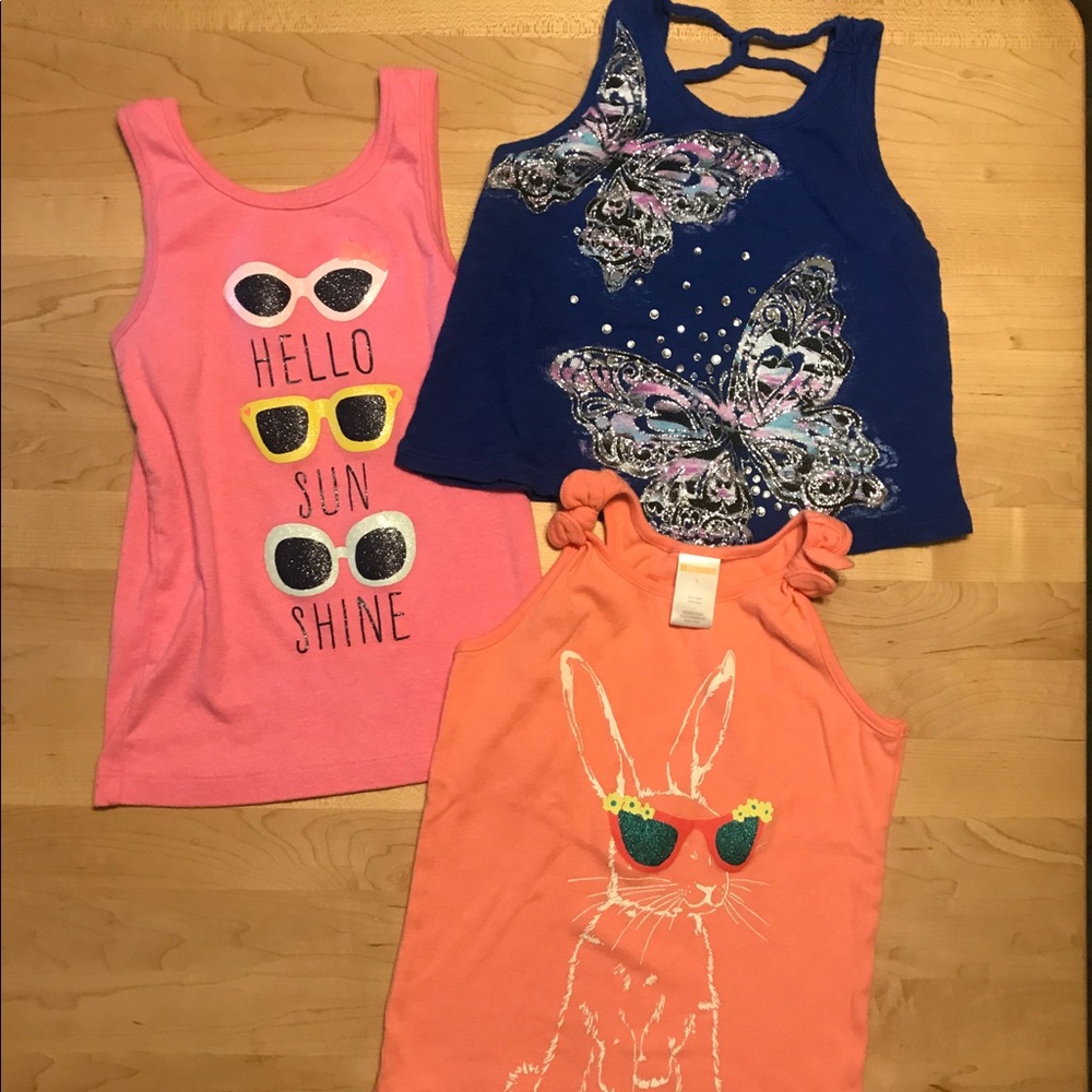 Lot of 3 Girls Assorted Tank Tops